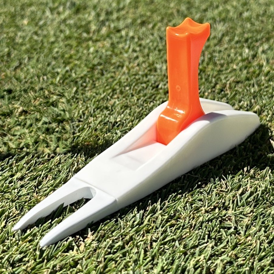 TEEVOT on the grass with the orange TEE 175