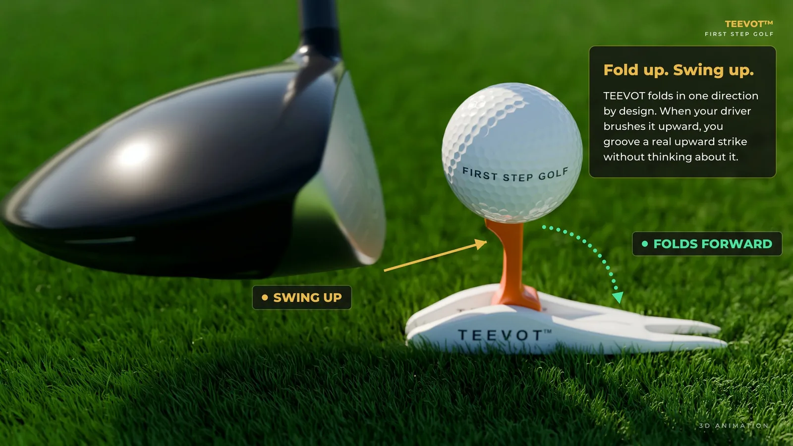Teevot upward strike - folds forward for a positive angle of attack